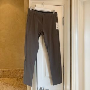 Mens Aim chino pants by Vuori. Cocoa.